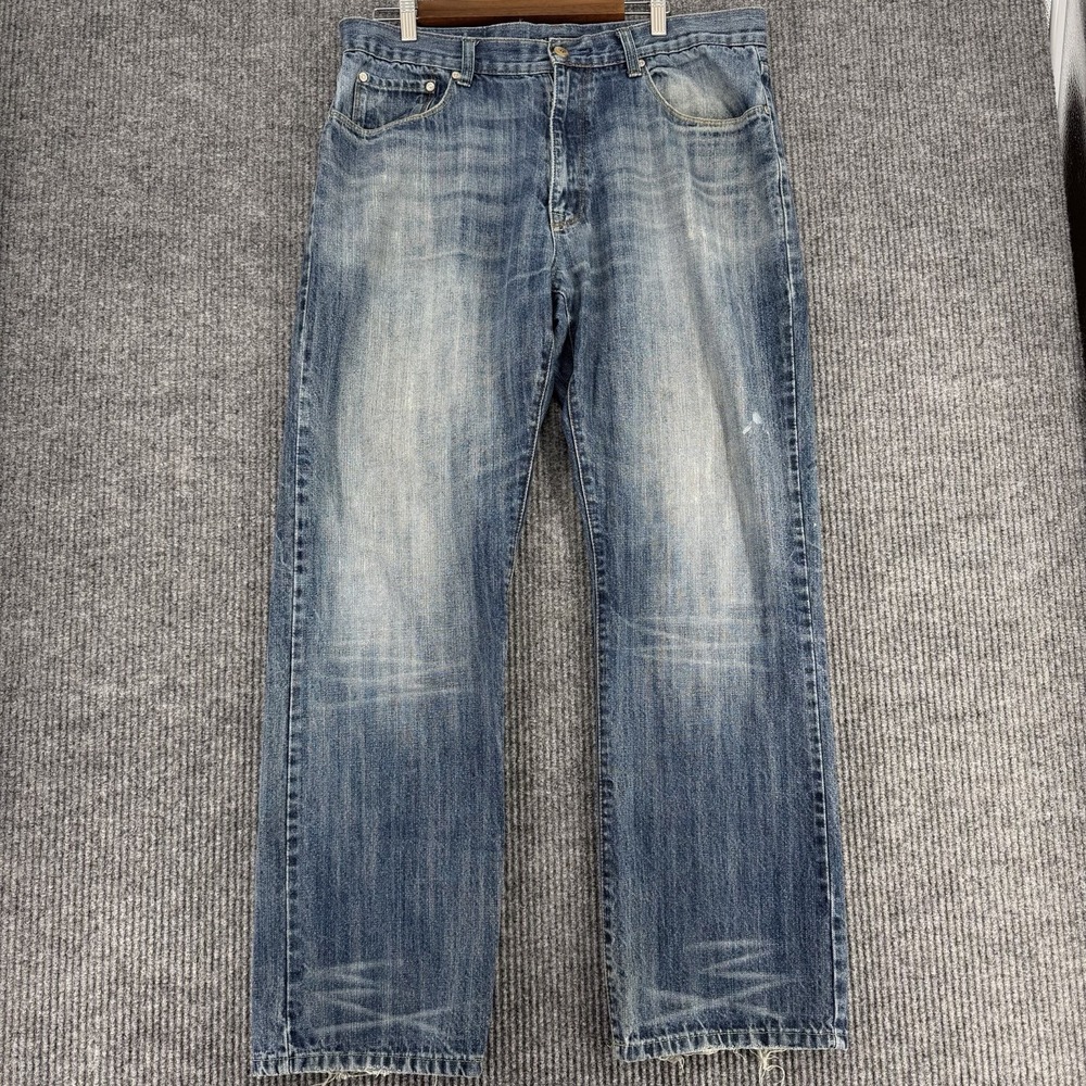 Y2K‎ Oleg Cassini Jeans Men's 38x33 Vintage Faded Distressed Baggy